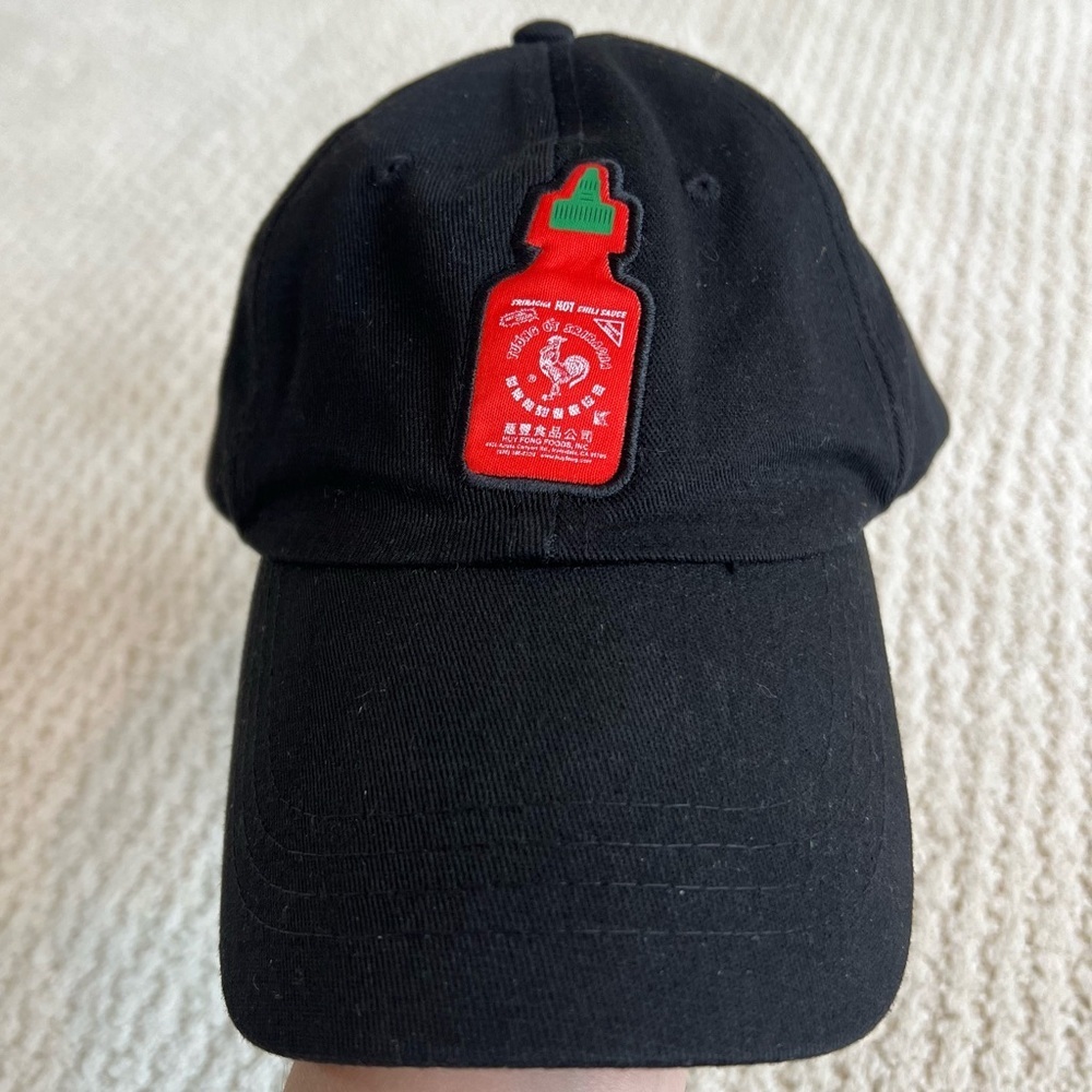 SRIRACHA Hot Sauce Baseball Cap | Black Embroidered Dad Hat | Adjustable OS